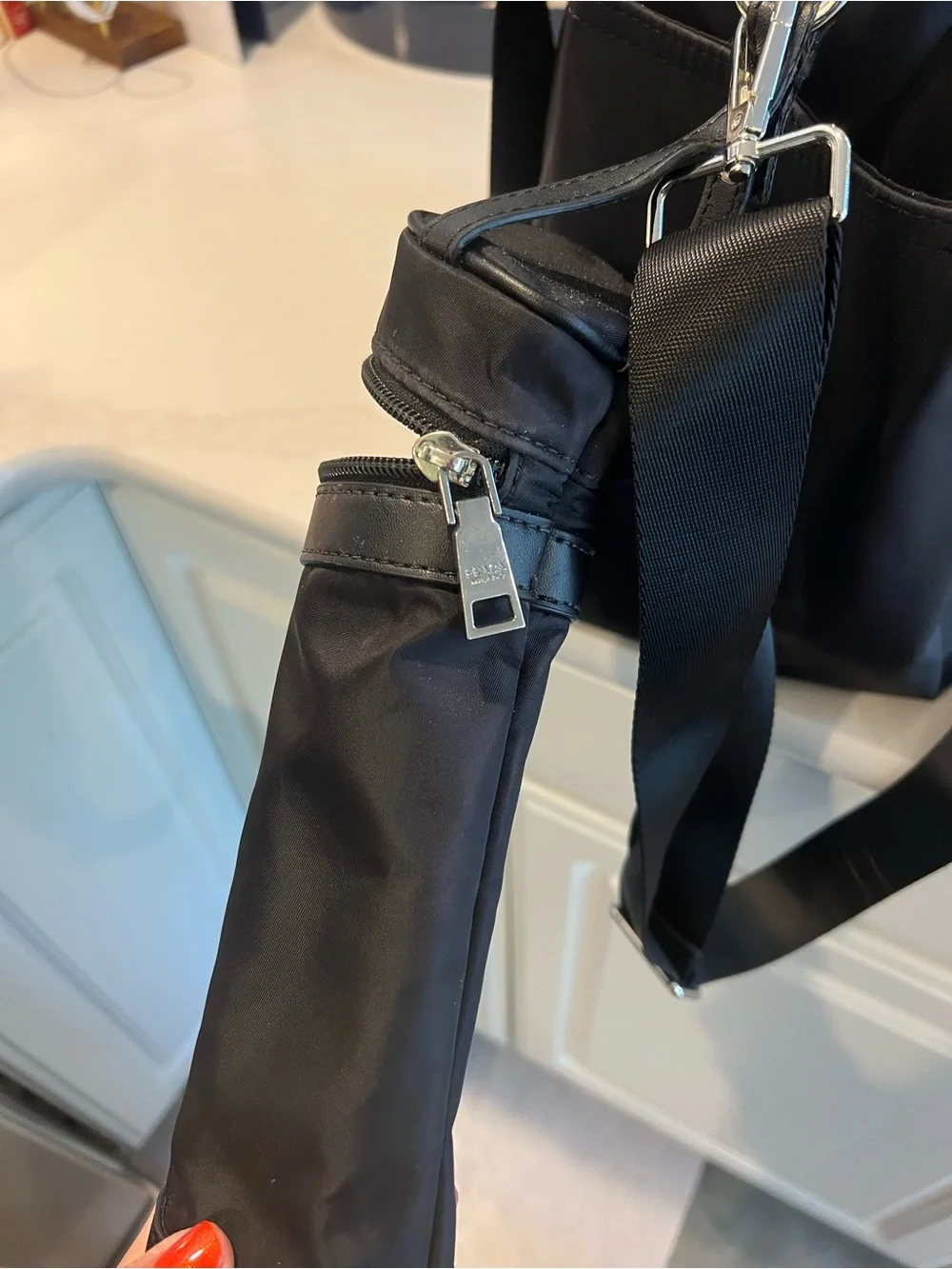 Prada Black Nylon Logo Interior Diaper Bag Tote - Picture 5 of 8